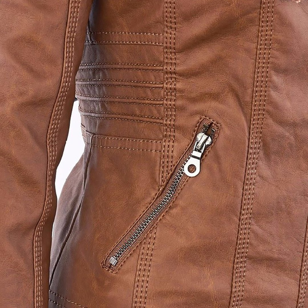 Erika | Veste de motard à capuche pour femme - Image 10