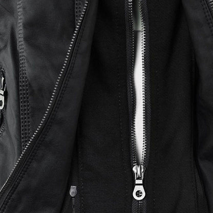 Erika | Veste de motard à capuche pour femme - Image 12