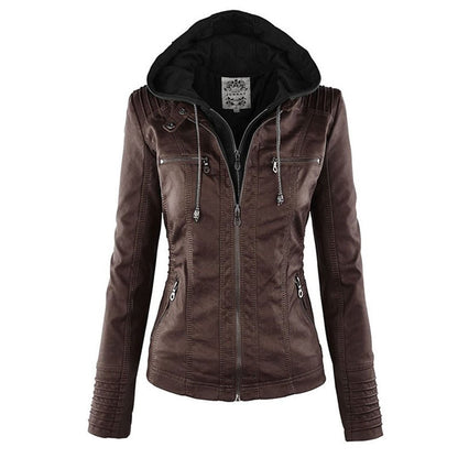 Erika | Veste de motard à capuche pour femme - Image 21