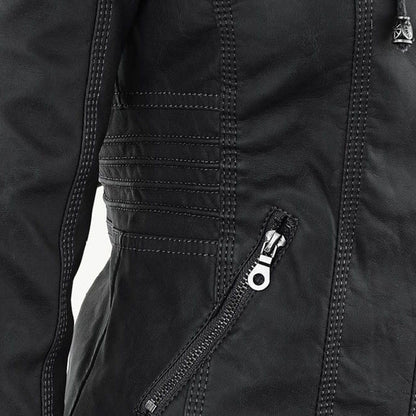 Erika | Veste de motard à capuche pour femme - Image 14