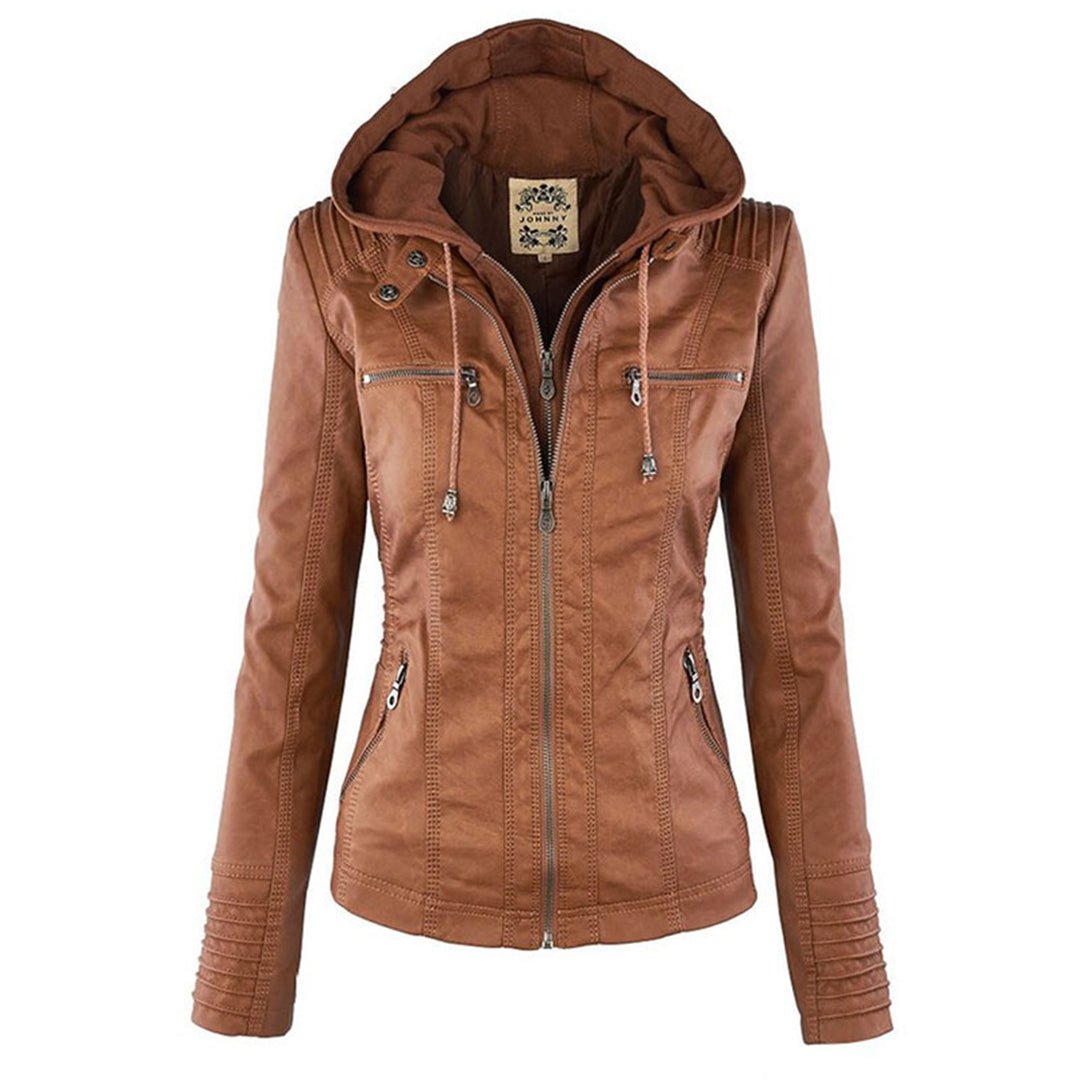 Erika | Veste de motard à capuche pour femme - Image 19