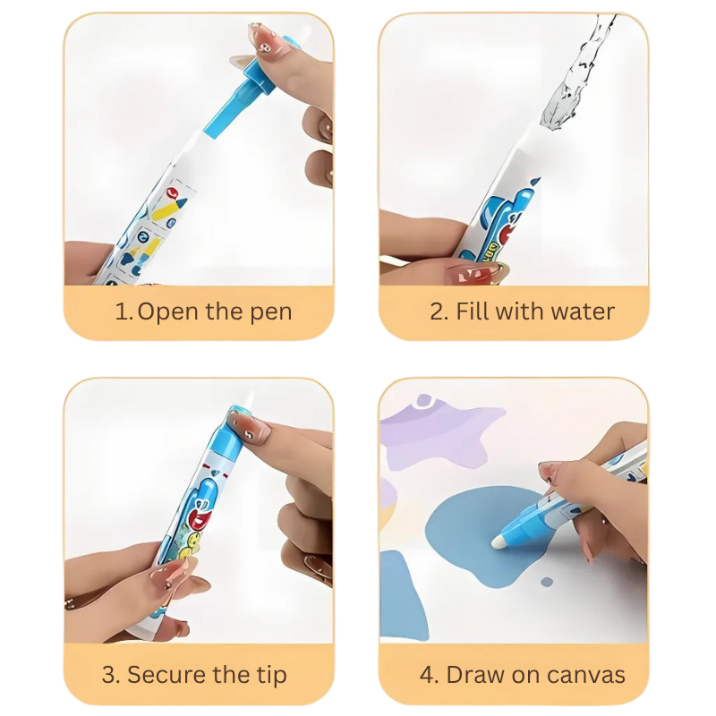 Kletshuts™ WaterCanvas: Genanvendeligt Vand Doodle Lærred Sæt til Børn