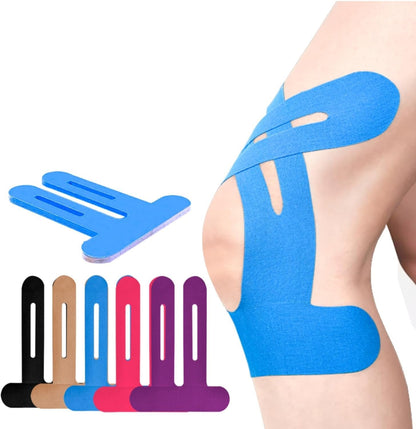 Knæbeskytter | Forudskåret Kinesio Tape | Åndbar Knæstøtte | Flexify