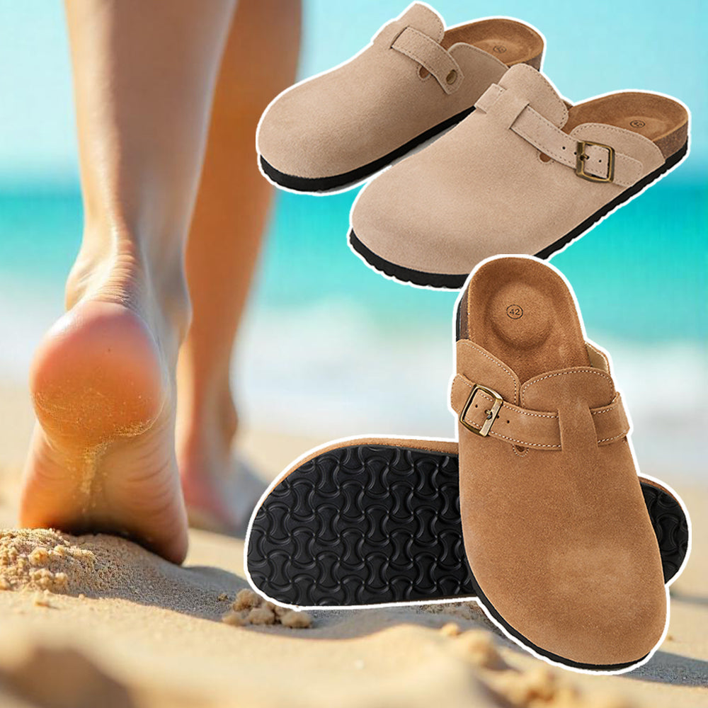 Komfort og Stil i Én – Klassiske Kork Sandaler med Lukket Tå