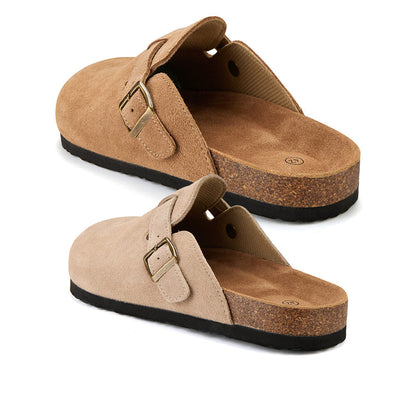 Komfort og Stil i Én – Klassiske Kork Sandaler med Lukket Tå