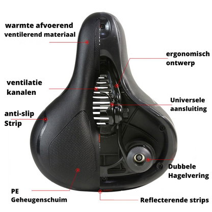 Komfortabel Ergonomisk Cykelsadel - Universel Pasform