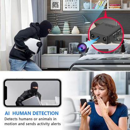 Kompakt Micro HD WiFi Kamera med Lyd og Nattesyn