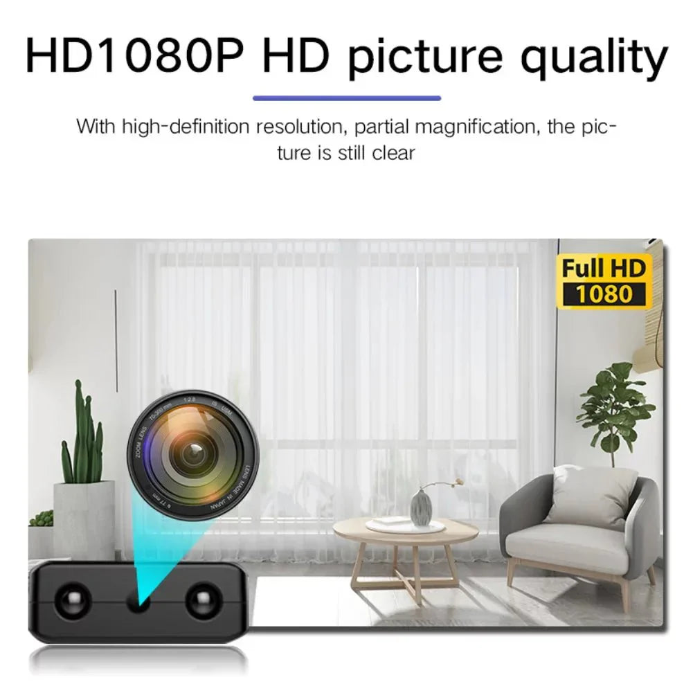 Kompakt Micro HD WiFi Kamera med Lyd og Nattesyn