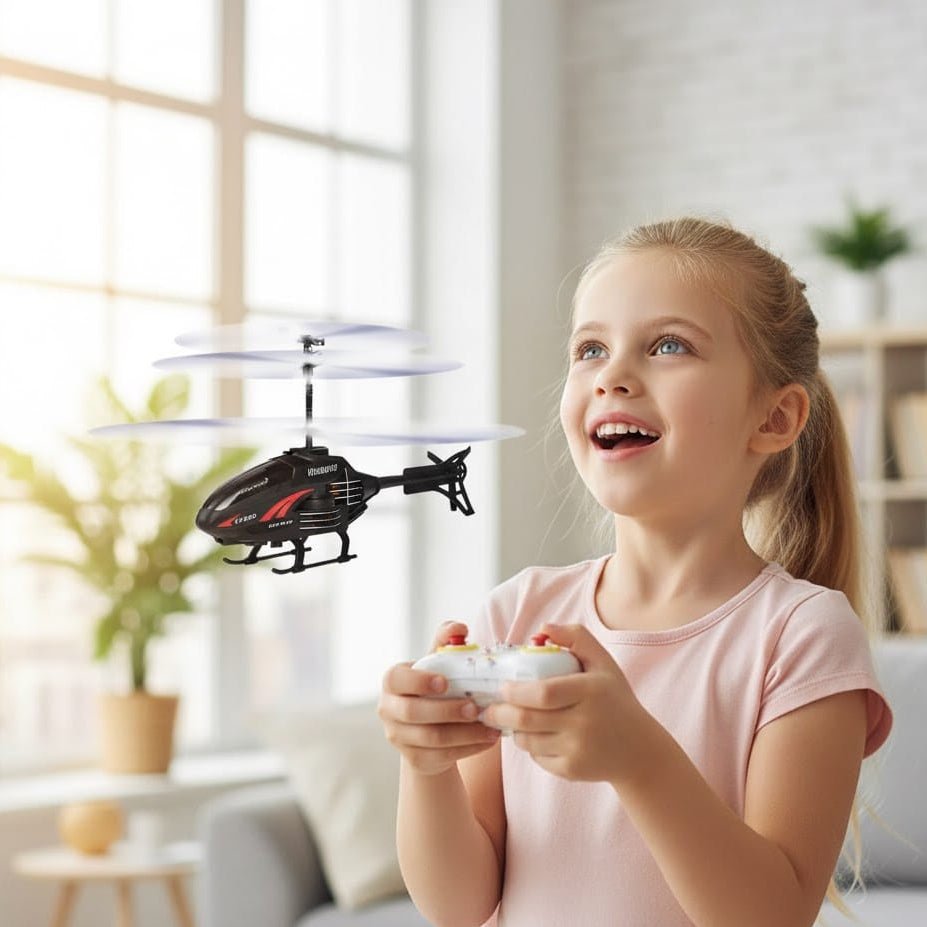 Kompakt Mini Helikopter til Børn med Nem Betjening og Stabilisering – Perfekt Gave til Unge Piloter
