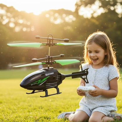 Kompakt Mini Helikopter til Børn med Nem Betjening og Stabilisering – Perfekt Gave til Unge Piloter