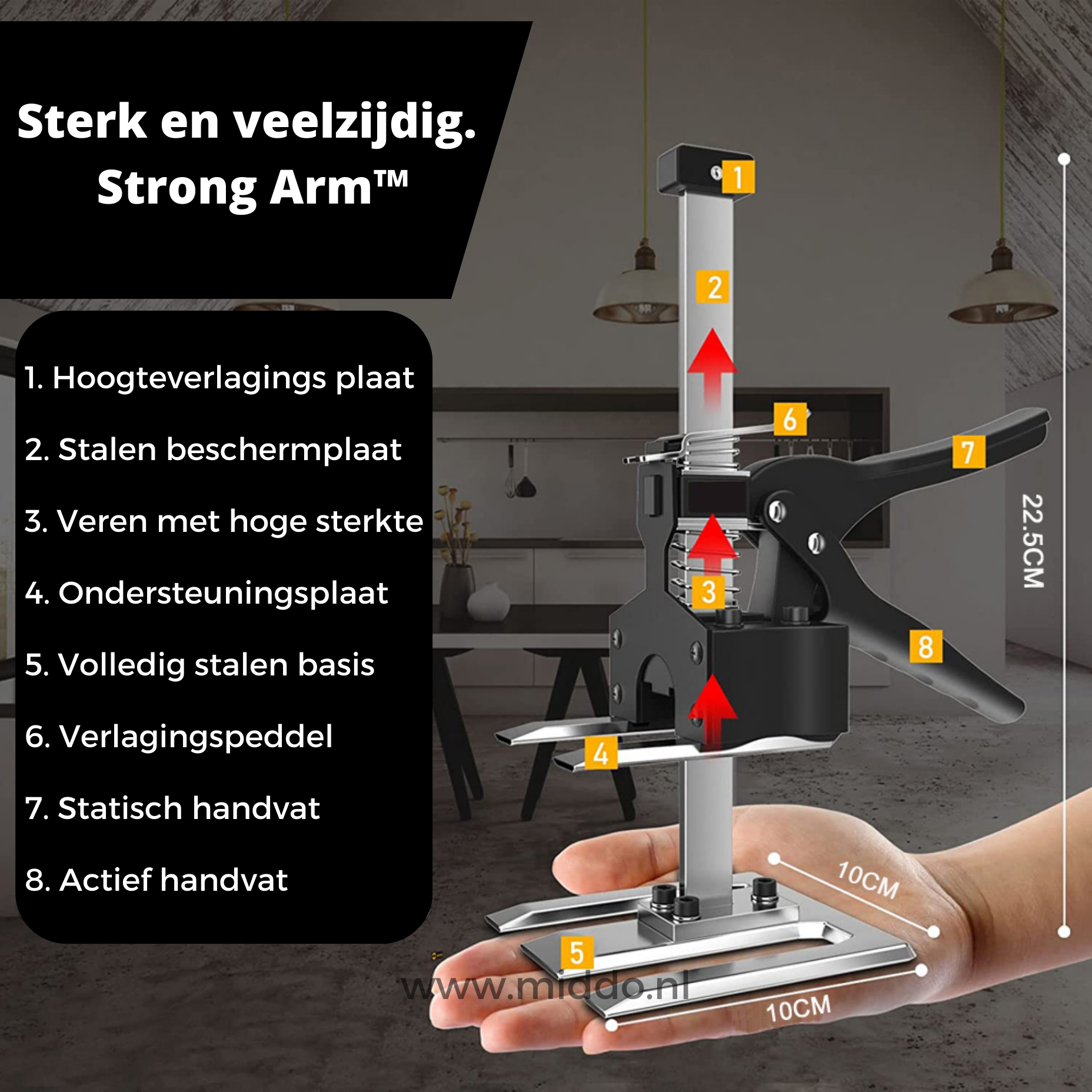 KrikFix™ | Professionelt Løfteværktøj op til 150 kg