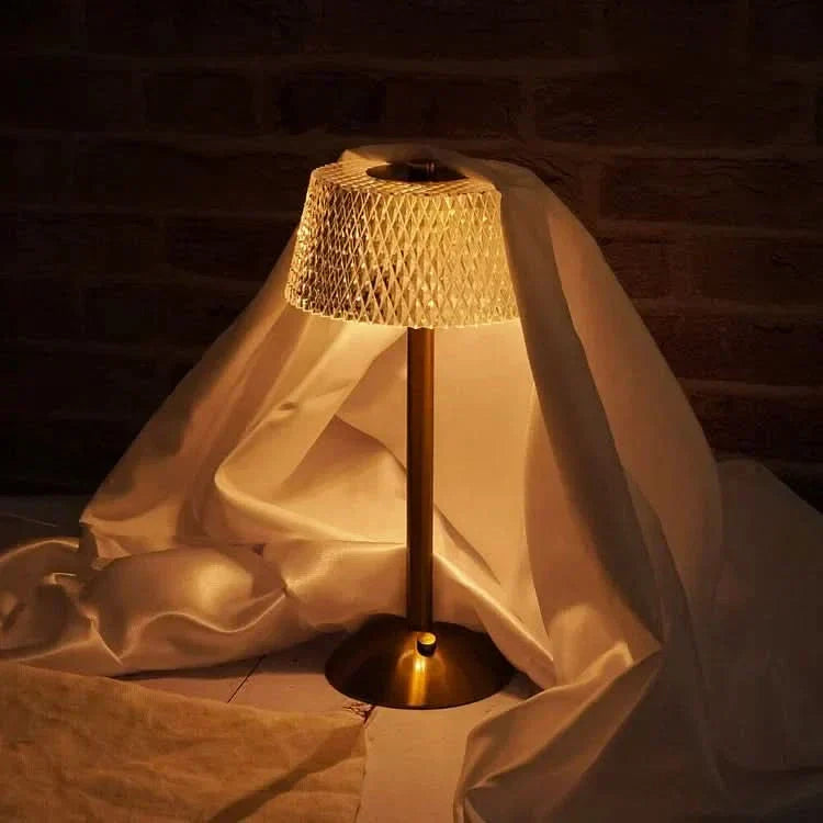 Krystal Genopladelig LED Trådløs Bordlampe