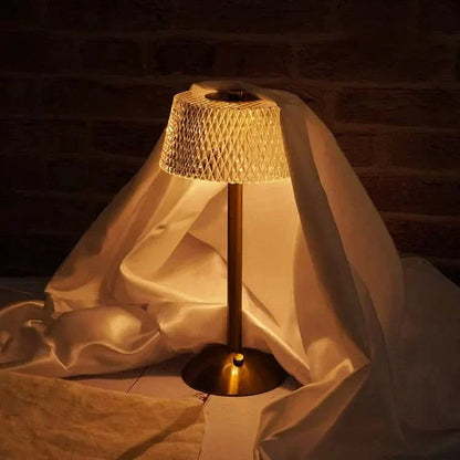 Krystal Genopladelig LED Trådløs Bordlampe