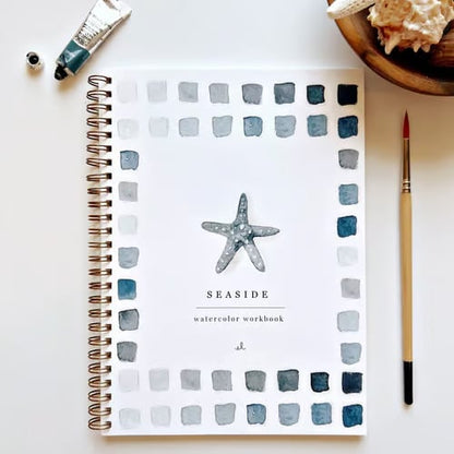 Kunstbog | Akvarel Arbejdsbog for Begyndere | Trin-for-trin Malebog | AquaBliss