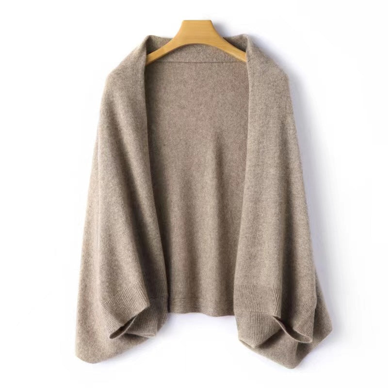 Kvinders Elegant Varm Blød Strikket Sjæl Wrap