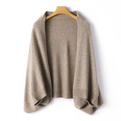 Kvinders Elegant Varm Blød Strikket Sjæl Wrap