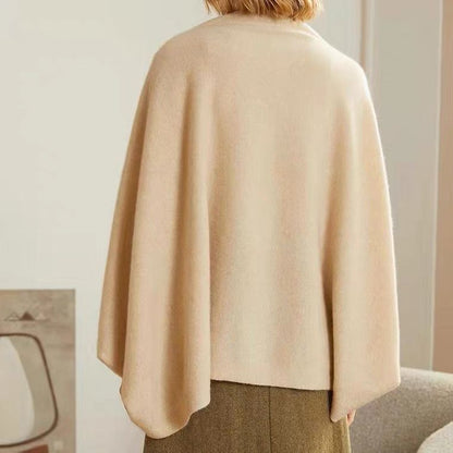 Kvinders Elegant Varm Blød Strikket Sjæl Wrap