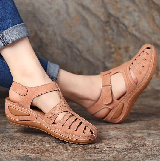 Læder Retro Ortopædiske Sandaler