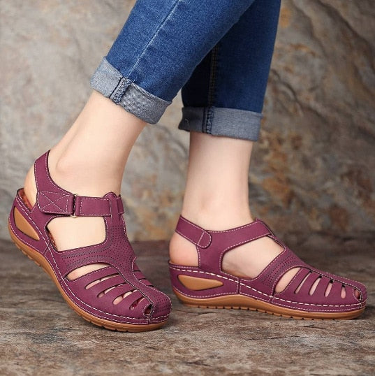 Læder Retro Ortopædiske Sandaler