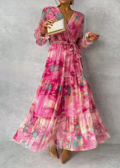Sandra | Robe de printemps rose élégante pour toutes les occasions - Image 1