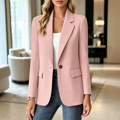 Lang blazer med reverskrave