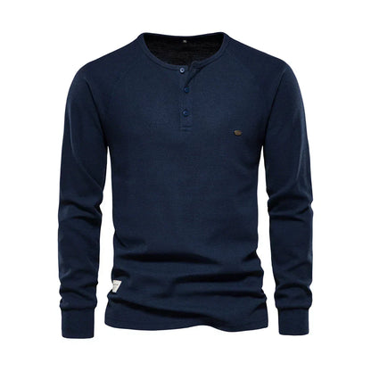 Langærmet t-shirt til mænd med rund hals - Komfort & stil