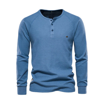 Langærmet t-shirt til mænd med rund hals - Komfort & stil