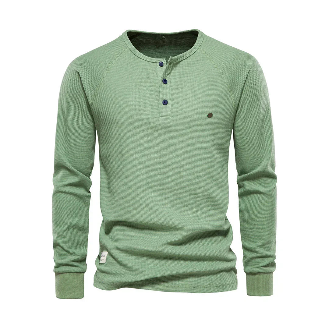 Langærmet t-shirt til mænd med rund hals - Komfort & stil