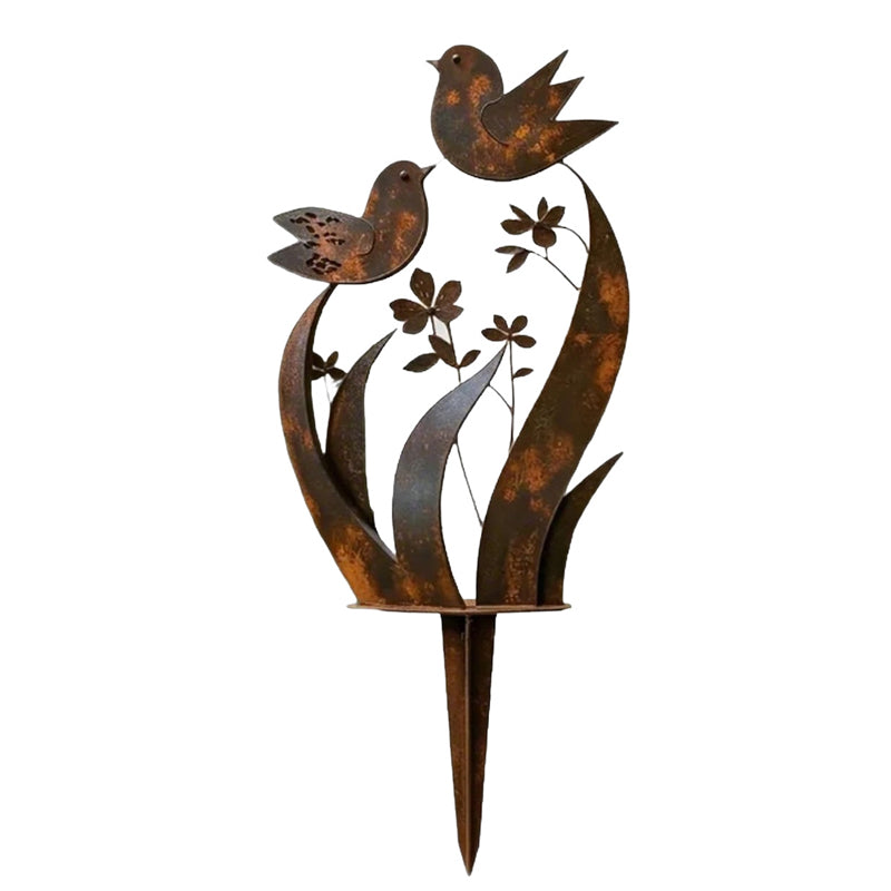 Lark & Iron™ – Rustik Fugle- og Vildblomst Stake