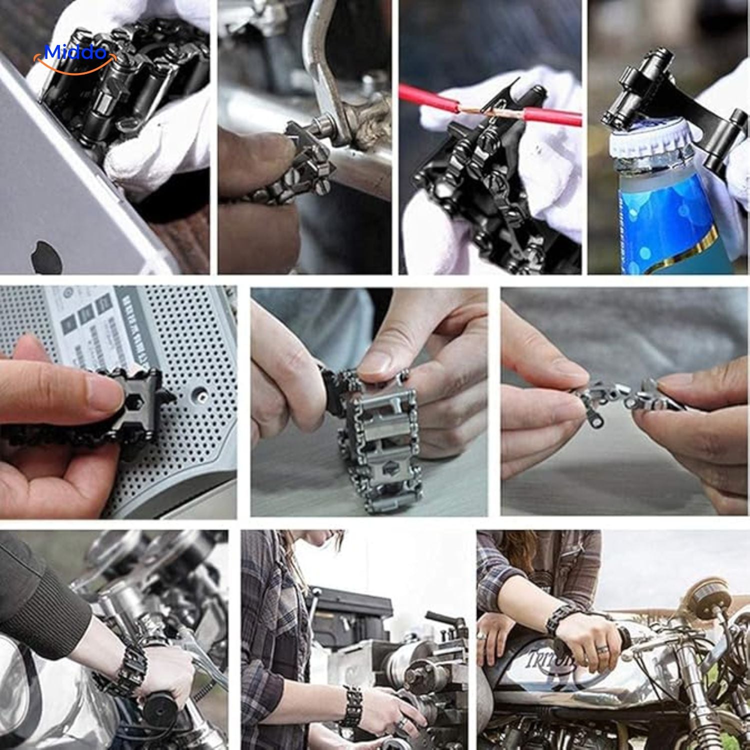 Leatherman Tread Style Multitool Armbånd - Vælg mellem med eller uden logo!
