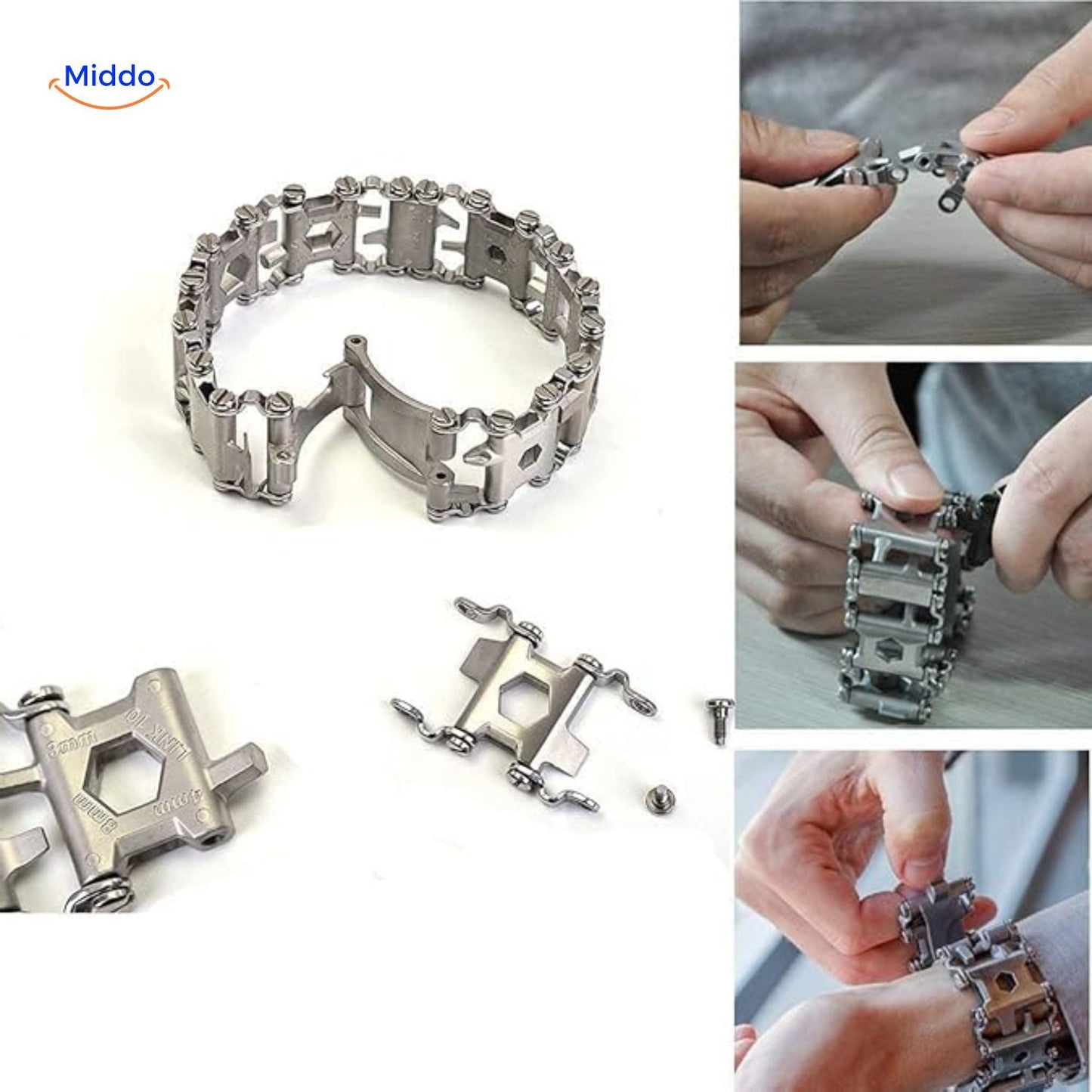Leatherman Tread Style Multitool Armbånd - Vælg mellem med eller uden logo!