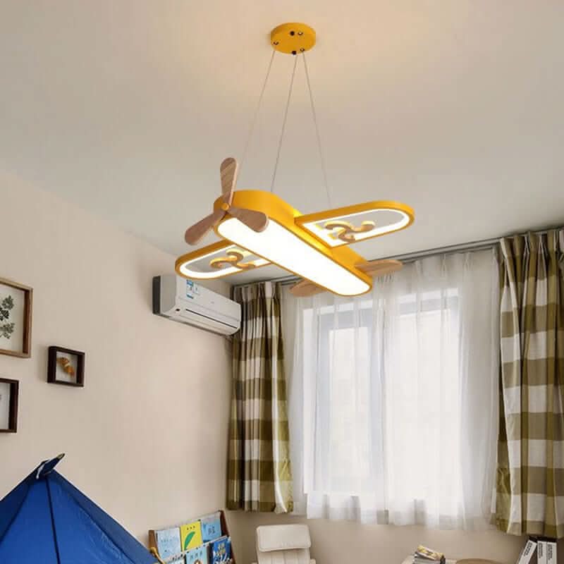 LED Flyvemaskine Loftlampe til Børneværelse med Fjernbetjening