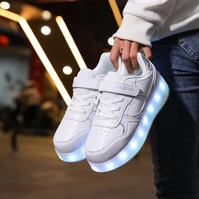 LED Lysk Sneakers med Utrækkelige Hjul til Børn