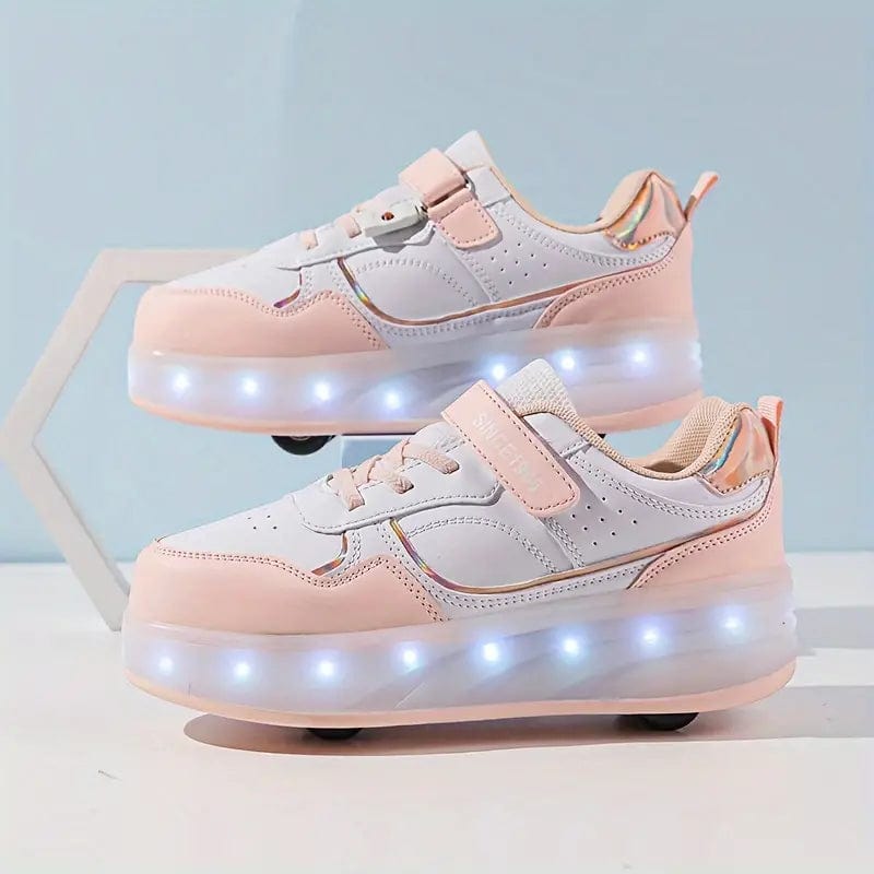 LED Lysk Sneakers med Utrækkelige Hjul til Børn