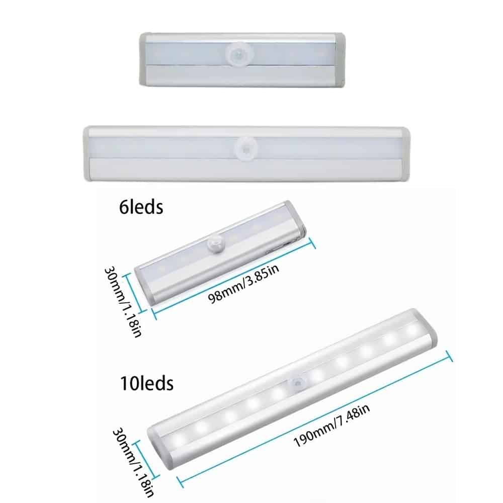 LED Skabslampe med Sensor - Varm Hvid - 200 Lumen
