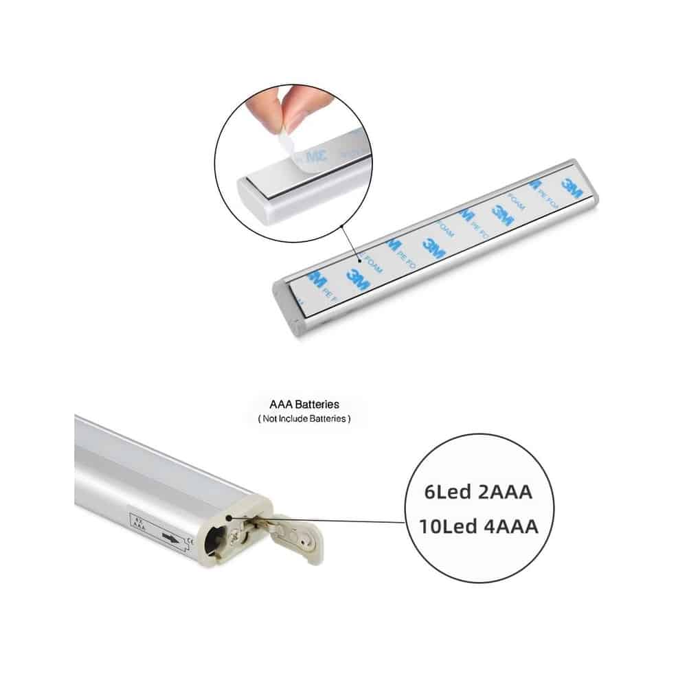 LED Skabslampe med Sensor - Varm Hvid - 200 Lumen