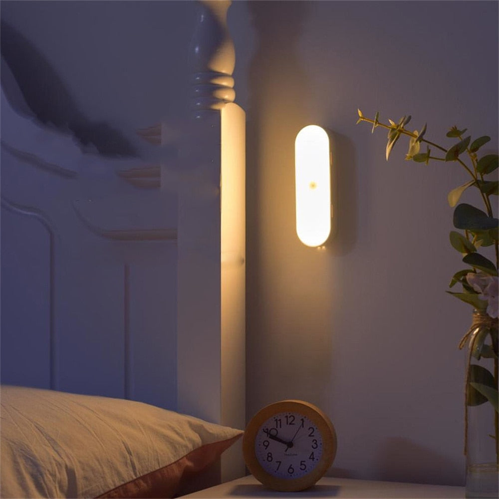 LED USB Genopladelig Trådløs Bevægelsessensor Væglampe