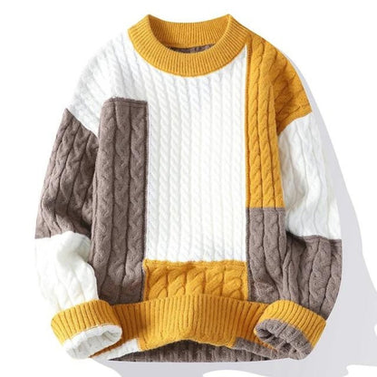 Yuri | Pull Homme Col Rond Color Block - Image 1