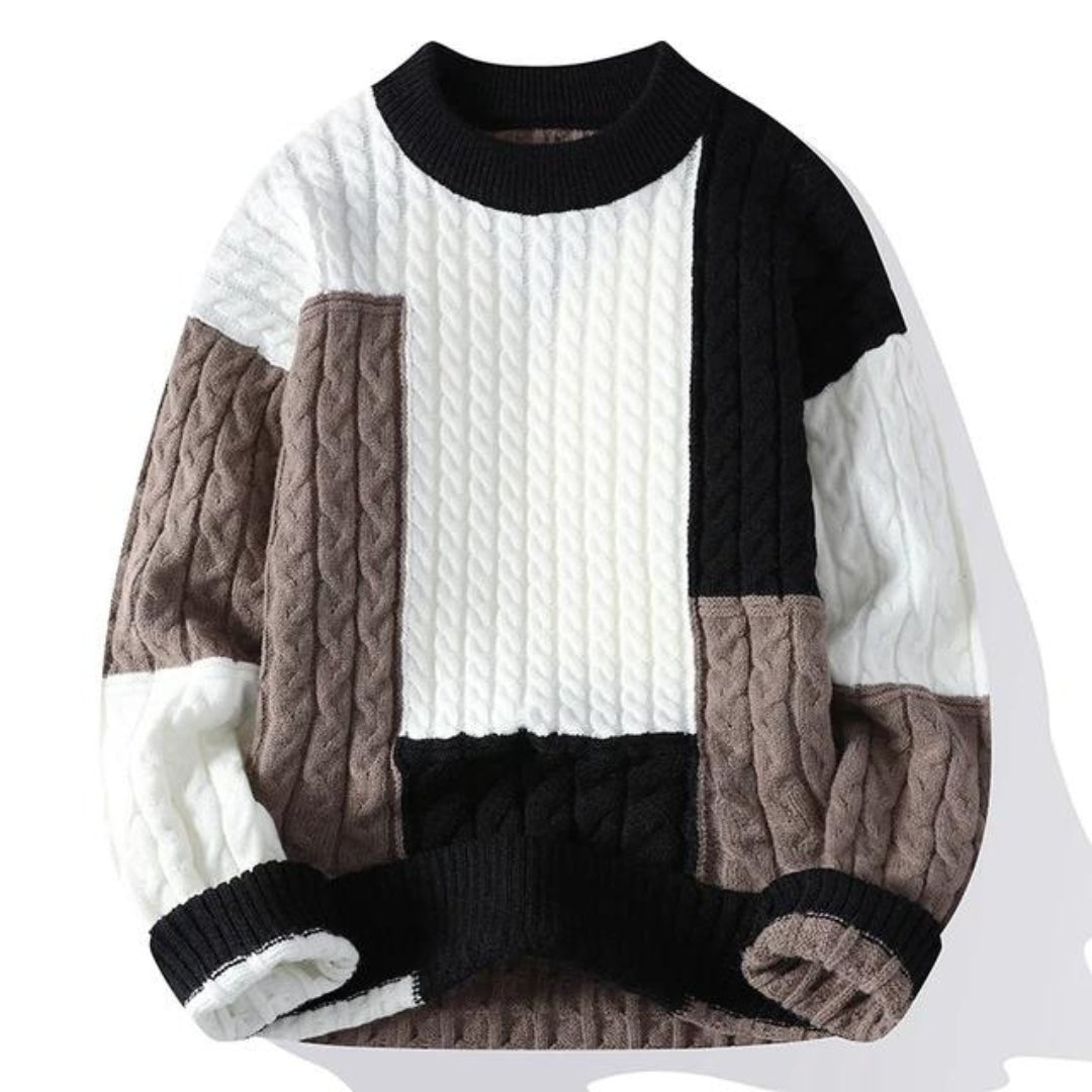 Yuri | Pull Homme Col Rond Color Block - Image 2
