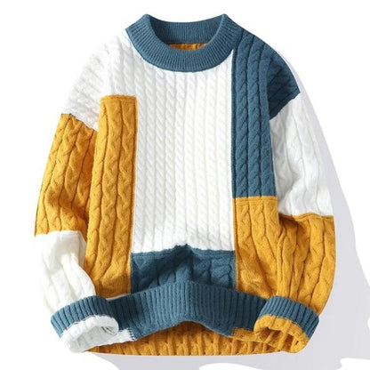 Yuri | Pull Homme Col Rond Color Block - Image 3