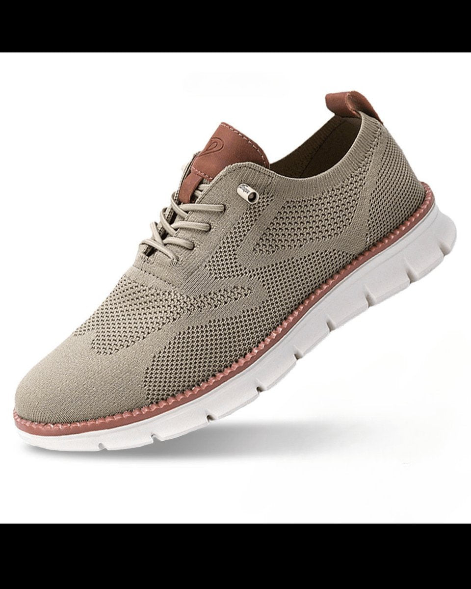 Lette og åndbare strikkede casual sneakers med snøre til mænd
