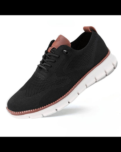 Lette og åndbare strikkede casual sneakers med snøre til mænd