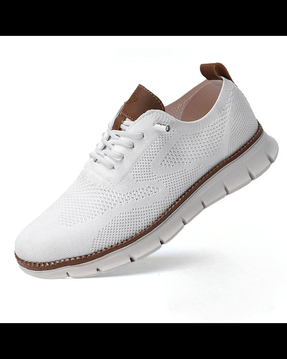 Lette og åndbare strikkede casual sneakers med snøre til mænd