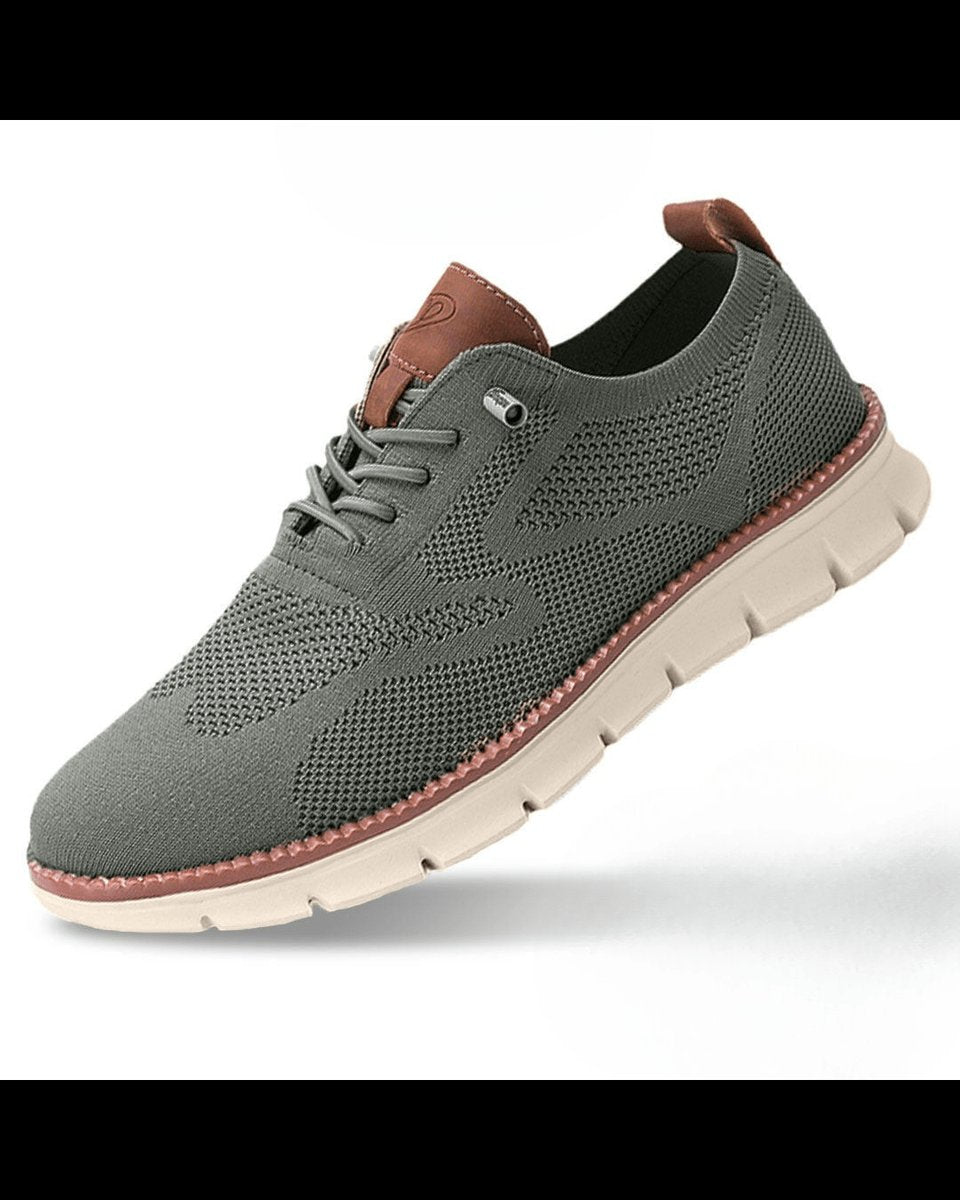 Lette og åndbare strikkede casual sneakers med snøre til mænd