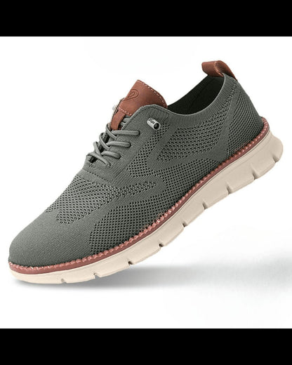 Lette og åndbare strikkede casual sneakers med snøre til mænd