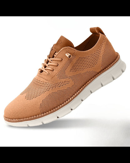 Lette og åndbare strikkede casual sneakers med snøre til mænd