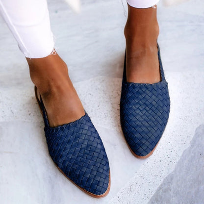 Lisa | Elegant Vævede Mules til Kvinder med Spids Tå