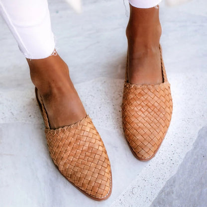 Lisa | Elegant Vævede Mules til Kvinder med Spids Tå