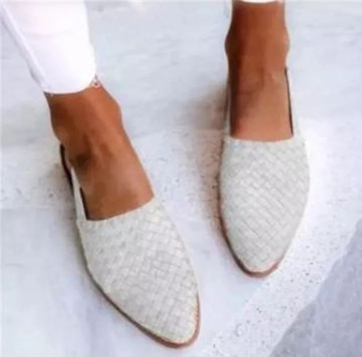 Lisa | Elegant Vævede Mules til Kvinder med Spids Tå