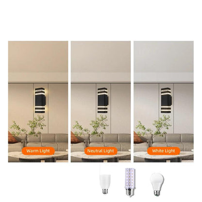 LumiBloc LED Udendørs Væglampe – Moderne IP65 Op & Ned Design med E27 Fatning